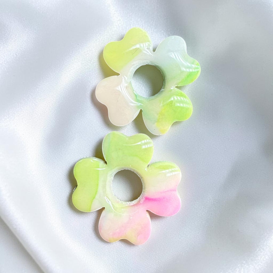 Pampilles : vert pastel, rose