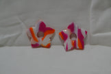 Rose blanc & orange
