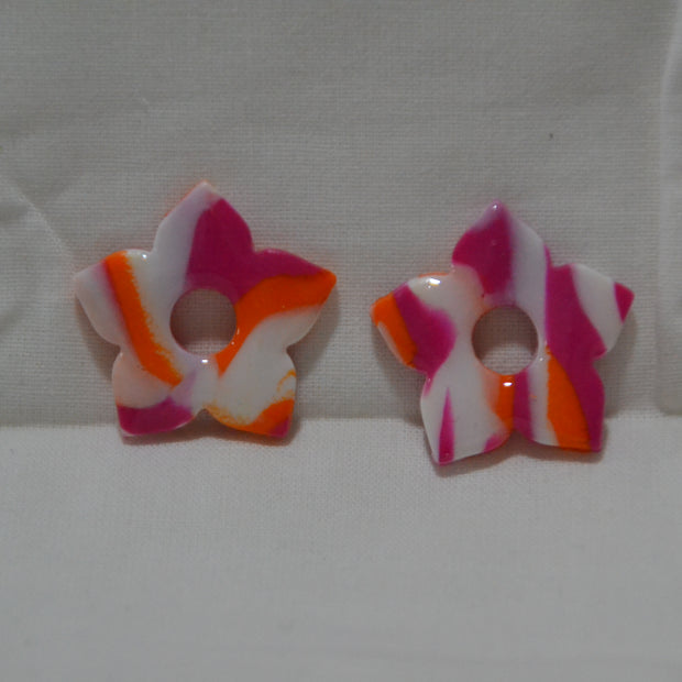 Rose blanc & orange